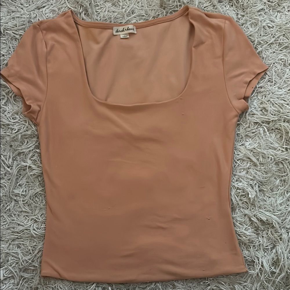 Blush Tan Fitted Short Sleeve Tee